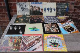 A QUANTITY OF BEATLES LP RECORDS, TO INCLUDE MAGICAL MYSTERY TOUR, SGT PEPPERS ETC.