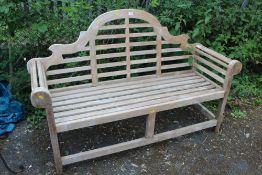 A LUTYENS STYLE BENCH, W - 166CM