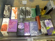 A BOX OF WOMENS & MENS PERFUMES