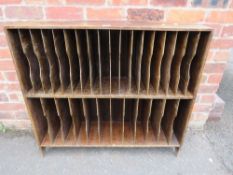 A SET OF VINTAGE OPEN PIGEON HOLES H-89 W-98 CM