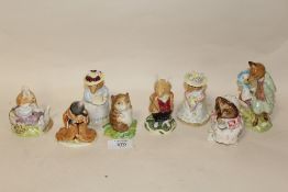 A SELECTION OF BESWICK, ROYAL DOULTON AND ROYAL ALBERT FIGURES, TO INCLUDE MOLE (8)