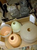 A SMALL COLLECTION OF ASSORTED VINTAGE LIGHT SHADES