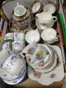 A TRAY OF ASSORTED TEA WARE