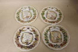 FOUR ROYAL DOULTON BRAMBLY HEDGE PLATES
