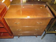 A RETRO REMPLOY THREE DRAWER CHEST W-76 CM