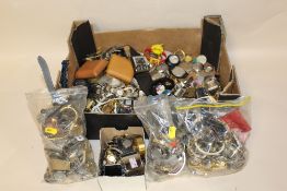 A BOX OF WATCHES