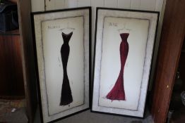 TWO LARGE DESIGNER STYLE PICTURES