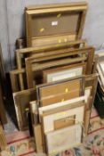 VARIOUS PICTURE FRAMES IN ASSORTED AGE AND STYLE ETC