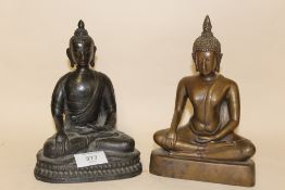 TWO CAST METAL DEITY FIGURES