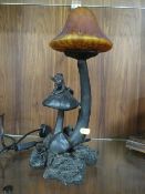 A MODERN FAIRY TOADSTOOL LAMP