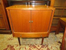 A RETRO TEAK SCHRIEBER TAMBOUR FRONT CABINET W-612 CM A/F ( SCRATCHES TO TOP )