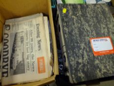 A BOX OF VINTAGE NEWSPAPERS