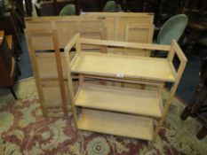 THREE FOLD UP BOOKSHELVES