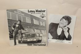 A SIGNED PHOTOGRAPH OF LENNY WINDSOR, TOGETHER WITH A LENNY WINDSOR 'REALLY LIVE' LP