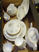 A TRAY OF ROYAL ALBERT HAWORTH TEA AND DINNERWARE
