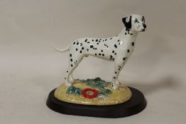 A ROYAL DOULTON UTILITY DOG COLLECTION DALMATION FIGURE ON WOODEN PLINTH
