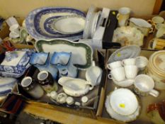 SIX SMALL TRAYS OF ASSORTED CERAMIC