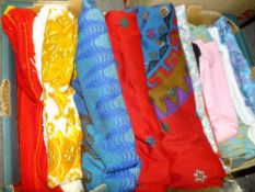 A QUANTITY OF VINTAGE TEXTILES TO INCLUDE LIBERTY TYPE EXAMPLES