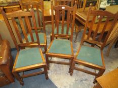 A SET OF 5 OAK BARLEYTWIST 1930 /40'S CHAIRS