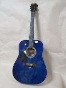 A BLUE STAG LEFT HANDED ACOUSTIC GUITAR