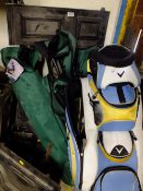 A CALLAWAY GOLF BAG TOGETHER WITH TWO CAMPING CHAIRS