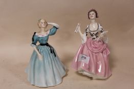 A ROYAL DOULTON FIGURINE 'BALLAD SELLER' TOGETHER WITH ROYAL DOULTON FIGURINE 'CELESTE' (2)