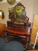 A VICTORIAN MAHOGANY DUCHESS DRESSING TABLE W-121 CM