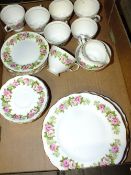 A TRAY OF COLCLOUGH TEAWARE