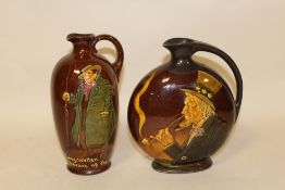 TWO ROYAL DOULTON DEWAR'S WHISKY WATER JUGS