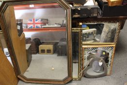A SELECTION OF ASSORTED MIRRORS IN VARIOUS SIZES AND STYLES