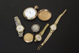 A SMALL COLLECTION OF WRIST AND POCKET WATCHES