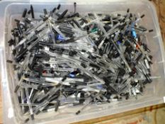 A BOX OF BALL POINT PENS A/F, UNCHECKED