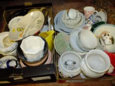 TWO TRAYS OF ASSORTED CERAMICS TO INCLUDE ROYAL NORFOLK