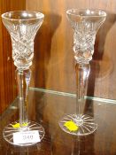 A PAIR OF ROYAL DOULTON CRYSTAL SHERRY FLUTES