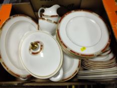 A TRAY OF ROYAL DOULTON SANDON CHINA TO INCLUDE LIDDED TUREEN