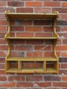 A VINTAGE OPEN PINE HANGING RACK