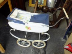 A VINTAGE CHILDS MARMET TOY PRAM