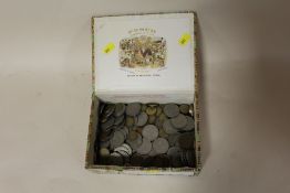A BOX OF COINS