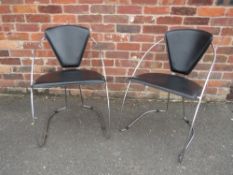 A PAIR OF RETRO STYLE ROME CHAIRS BY BENTLEY DESIGNS