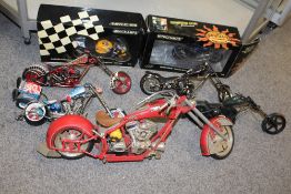 A BOX OF MODERN MODEL MOTORBIKES