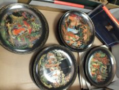 A TRAY OF RUSSIAN COLLECTORS PLATES