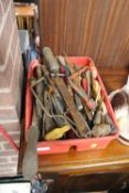A SMALL BOX OF TOOLS