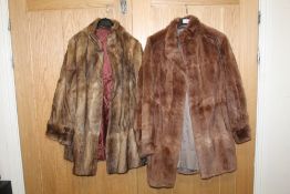 TWO VINTAGES LADIES FUR COATS