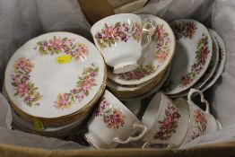 A BOX OF COLCLOUGH WAYSIDE CHINA