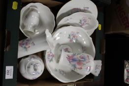 A SMALL TRAY OF AYNSLEY CERAMICS