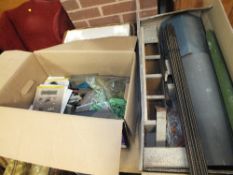 A QUANTITY OF HORNBY RAILWAY TRACK, BUILDINGS, POWER UNITS ETC