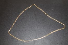 A 9 CARAT GOLD FLAT LINK NECKLACE, APPROX WEIGHT 4.6G