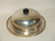 A SILVER PLATED MUFFIN DISH BY F.O. RICHARD