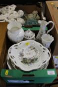A BOX OF AYNSLEY WILD TUDOR CERAMICS ETC.