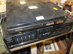 A TECHNICS SL-JS1 TURNTABLE, TOGETHER WITH A SONY TA-AX230 AMPLIFIER (2)